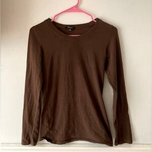 “Ambiance” (M) Brown Long Sleeve T-Shirt